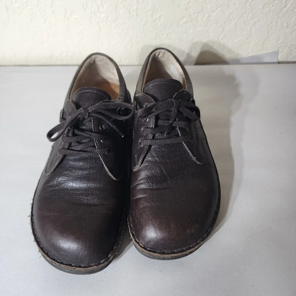 Finn Comfort Vaasa 1000 Dark Brown Leather Lace Up Oxfords Shoes Mens 40 EU